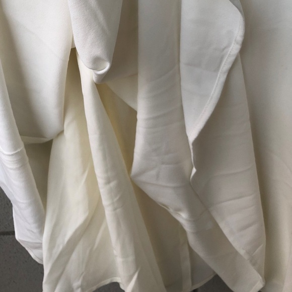 NWT, SZ 4 Halston Heritage white fit and flare cocktail dress. - Picture 9 of 9